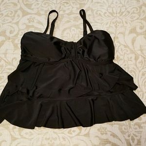 Black bathing suit top.